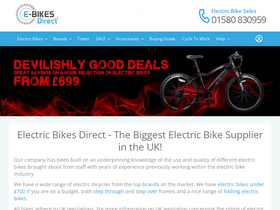 'e-bikesdirect.co.uk' screenshot