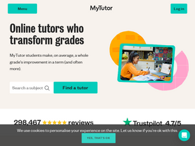 'mytutor.co.uk' screenshot