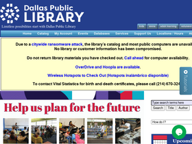 'dallaslibrary2.org' screenshot