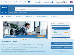 'vde-verlag.de' screenshot