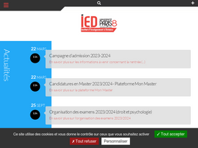 'iedparis8.net' screenshot
