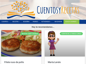 'cuentosyrecetas.com' screenshot