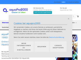 'aquapro2000.de' screenshot
