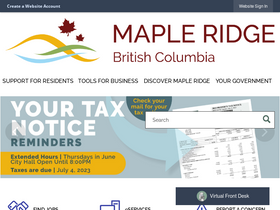 'mapleridge.ca' screenshot