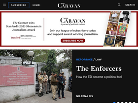 'caravanmagazine.in' screenshot