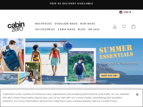 'cabinzero.com' screenshot