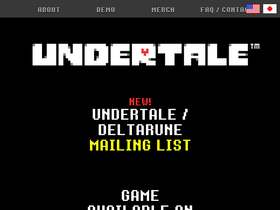 'undertale.com' screenshot