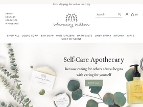 whisperingwillow.com homepage screenshot
