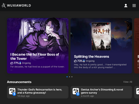 'wuxiaworld.com' screenshot