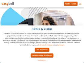 'easybell.de' screenshot