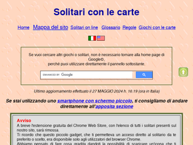 'solitariconlecarte.it' screenshot