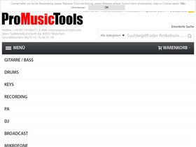 'promusictools.com' screenshot