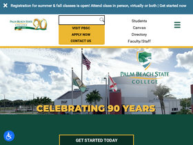 'palmbeachstate.edu' screenshot