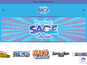 productsagecollectibles.com homepage screenshot