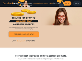 'cashbackbase.com' screenshot
