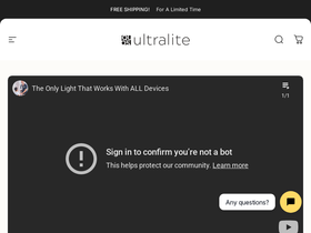 The Ultralite website screenshot