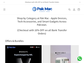 Pak Mac homepage screenshot