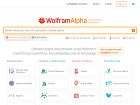 WolframAlpha - Unlock expert answers and dynamic insights across disciplines effortlessly.