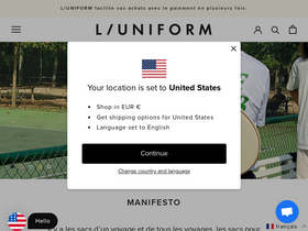 Luniform homepage screenshot