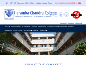 'herambachandracollege.ac.in' screenshot