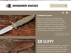 'rickhindererknives.com' screenshot