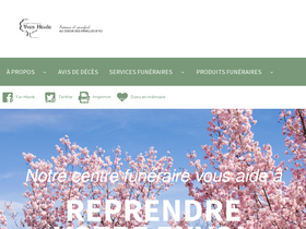 'centrefuneraireyveshoule.com' screenshot