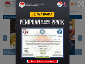'ppatk.go.id' screenshot