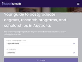 'postgradaustralia.com.au' screenshot