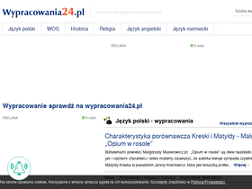 'wypracowania24.pl' screenshot