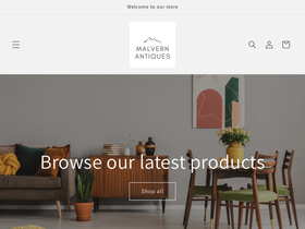malvernantiques.com homepage screenshot