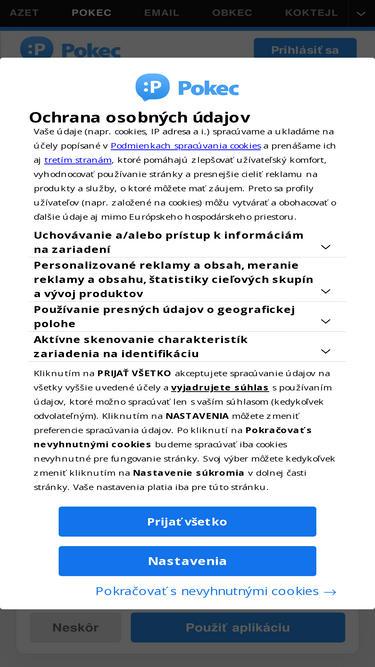 Prihlásenie azet mail O nás