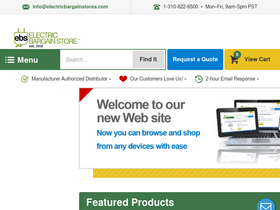 'electricbargainstores.com' screenshot
