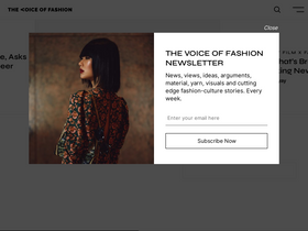 'thevoiceoffashion.com' screenshot