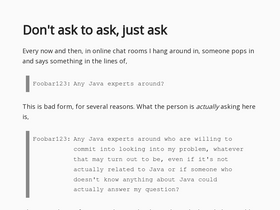 'dontasktoask.com' screenshot
