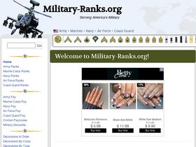 'military-ranks.org' screenshot