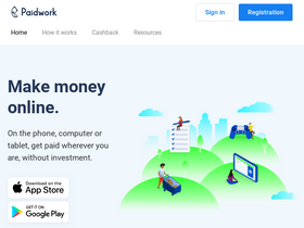 'paidwork.com' screenshot