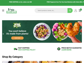 'veganessentials.com' screenshot