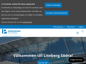 'parkeringgoteborg.se' screenshot