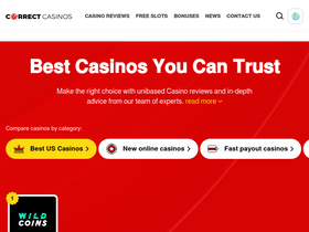 'correctcasinos.com' screenshot