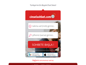 'cinselsohbet.com' screenshot