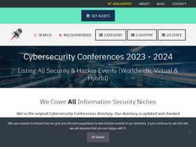 'infosec-conferences.com' screenshot