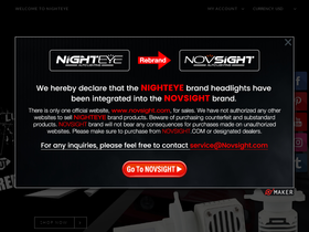 nighteyeled.com homepage screenshot