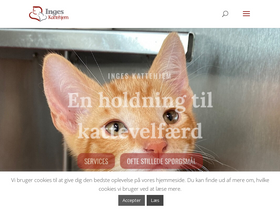 'inges-kattehjem.dk' screenshot