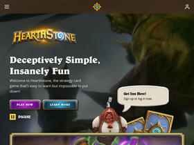 'playhearthstone.com' screenshot
