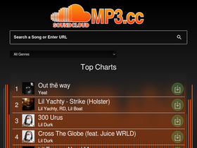 'soundcloudmp3.cc' screenshot