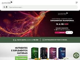 'puravida.com.br' screenshot