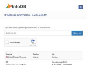 'ipinfodb.com' screenshot