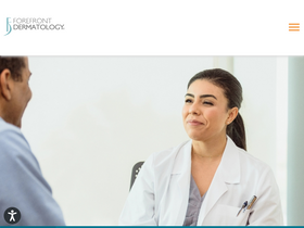'forefrontdermatology.com' screenshot