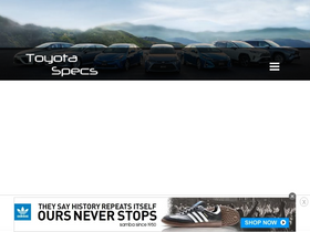 'toyota-specs.com' screenshot