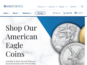 'sprottmoney.com' screenshot